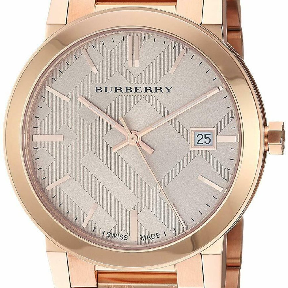 Ladies Burberry The City Rose Gold Watch BU9039